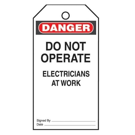 Panduit Safety Tag, Vinyl, 3in Width, 5.75in Height PVT-23-Q